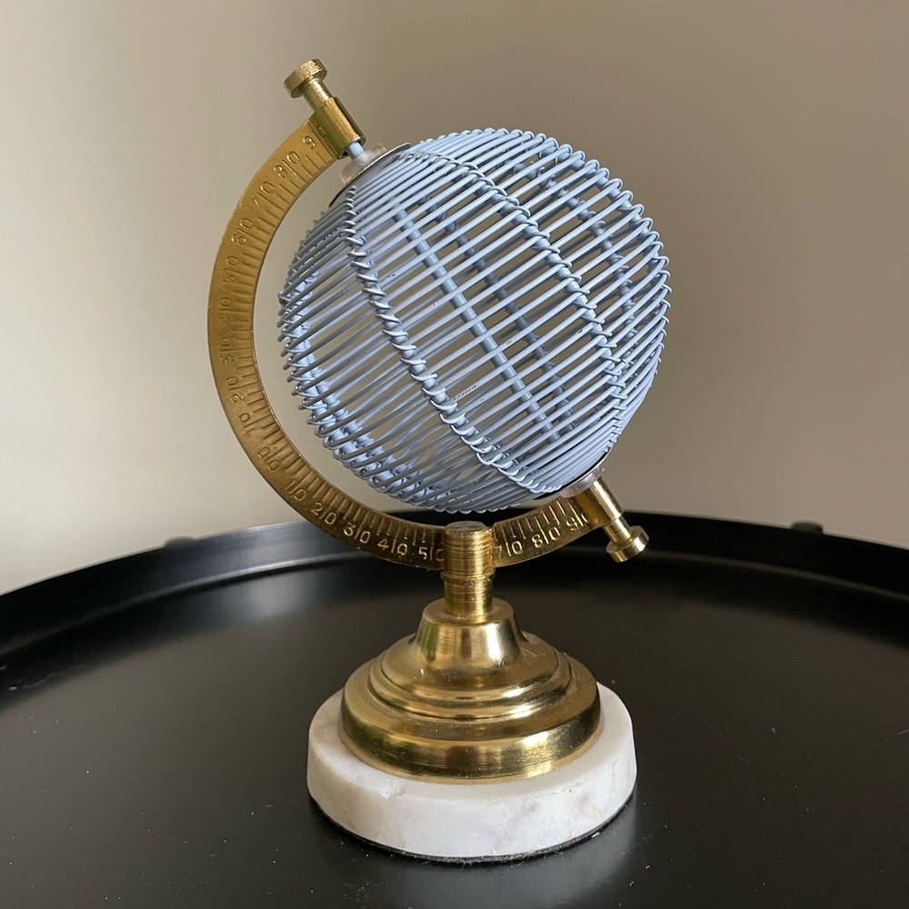 Marble Base Blue Globe